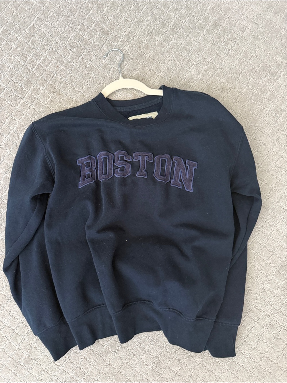 Women's Navy 'Boston' Crewneck Sweater